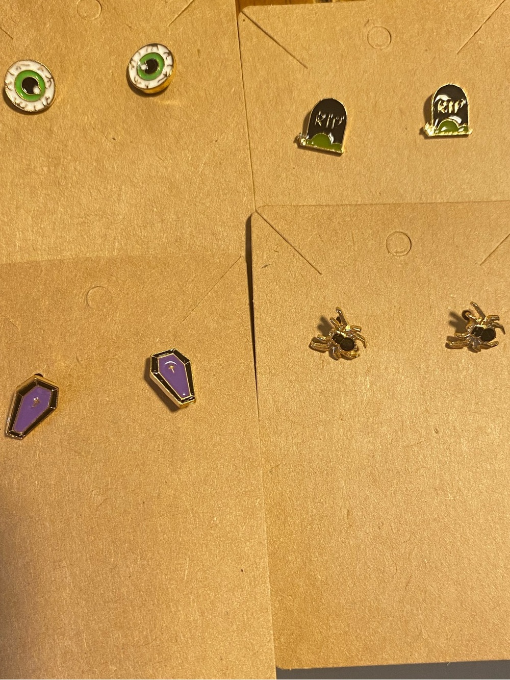 Halloween Enamel Stud Earring Set of 4